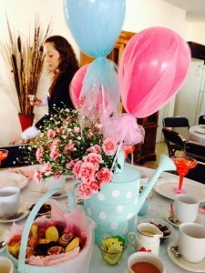 decoraciones con globos y tul