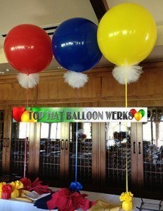 decoraciones con globos y tul