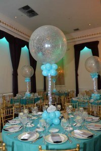 decoraciones con globos y tul