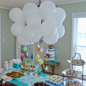 decoracion baby shower con Nubes 