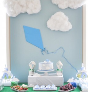 decoracion baby shower con Nubes 