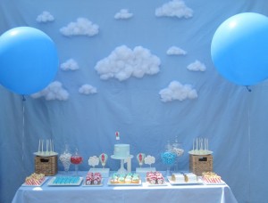 decoracion baby shower con Nubes 